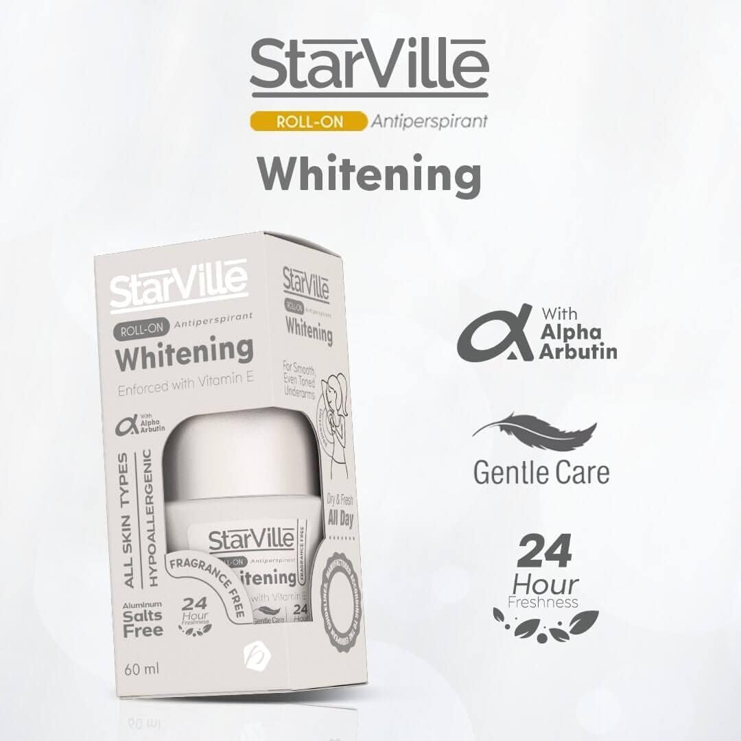 Starville Skin Lightening Roll-On Deodorant Unscented, 60 ml