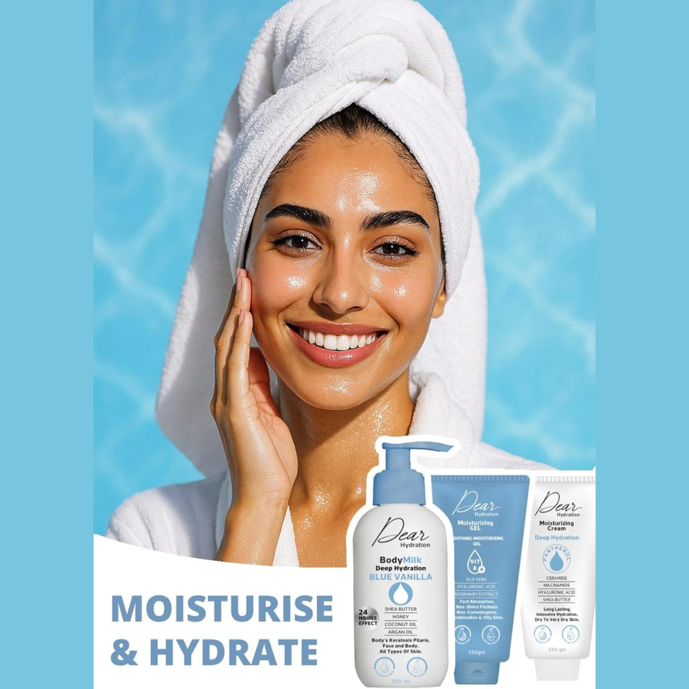 Dear Hydration Moisturizing Cream jar, facial care product in 60g container, suitable for daily skin hydration and softening.