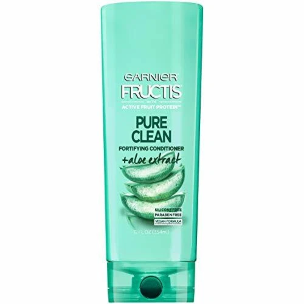 Garnier Fructis Pure Clean conditioner in a 354ml bottle, designed for lightweight hair care and cleanliness.