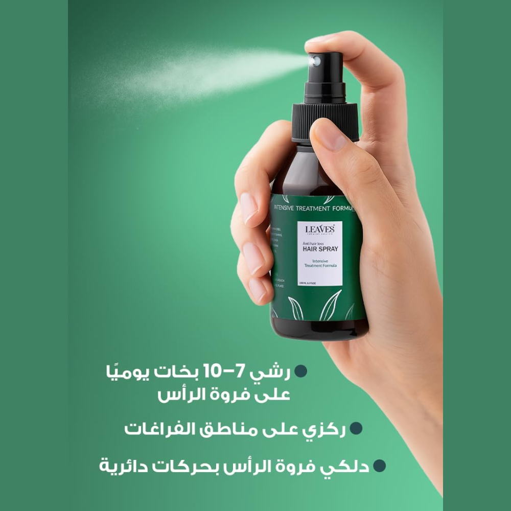 LEAVES Hair Growth Care Spray 60ml | Nourishing Scalp Treatment for Stronger & Fuller-Looking Hair