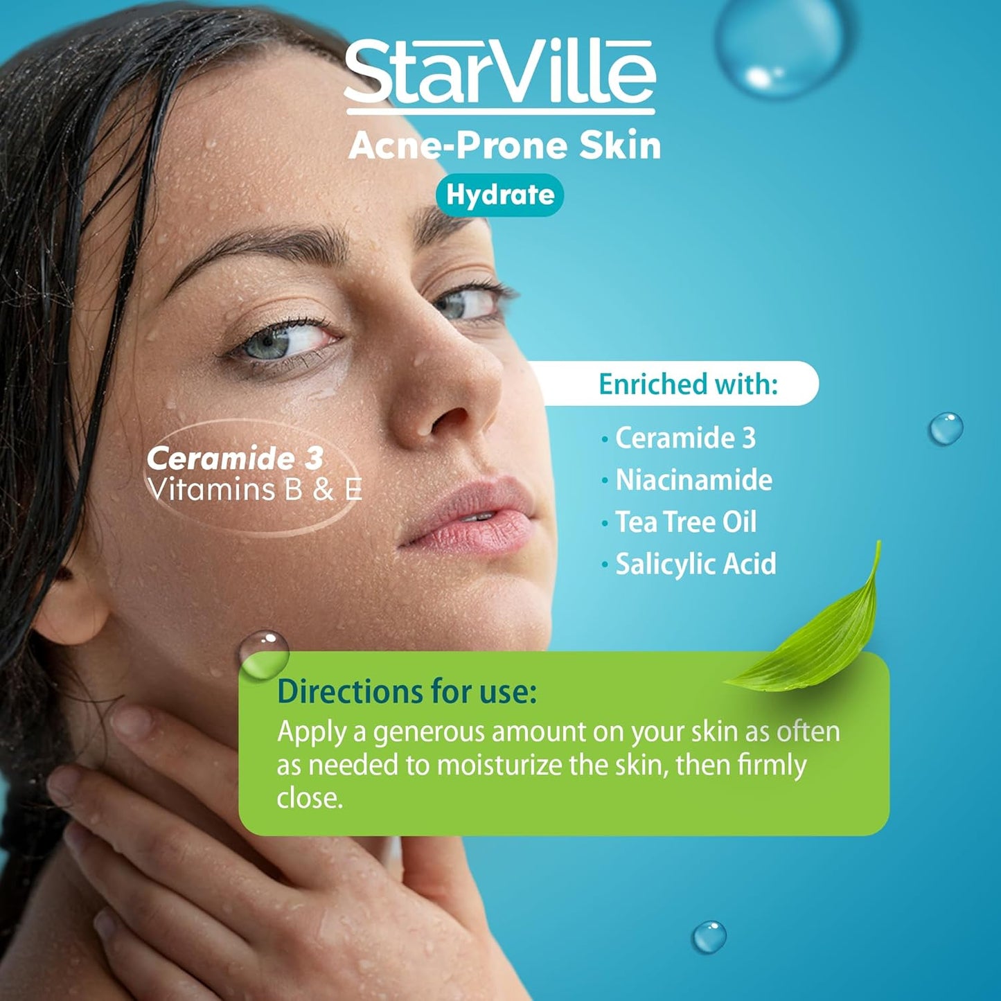 Starville Acne prone skin Hydrating Gel 200 gm - belamoon