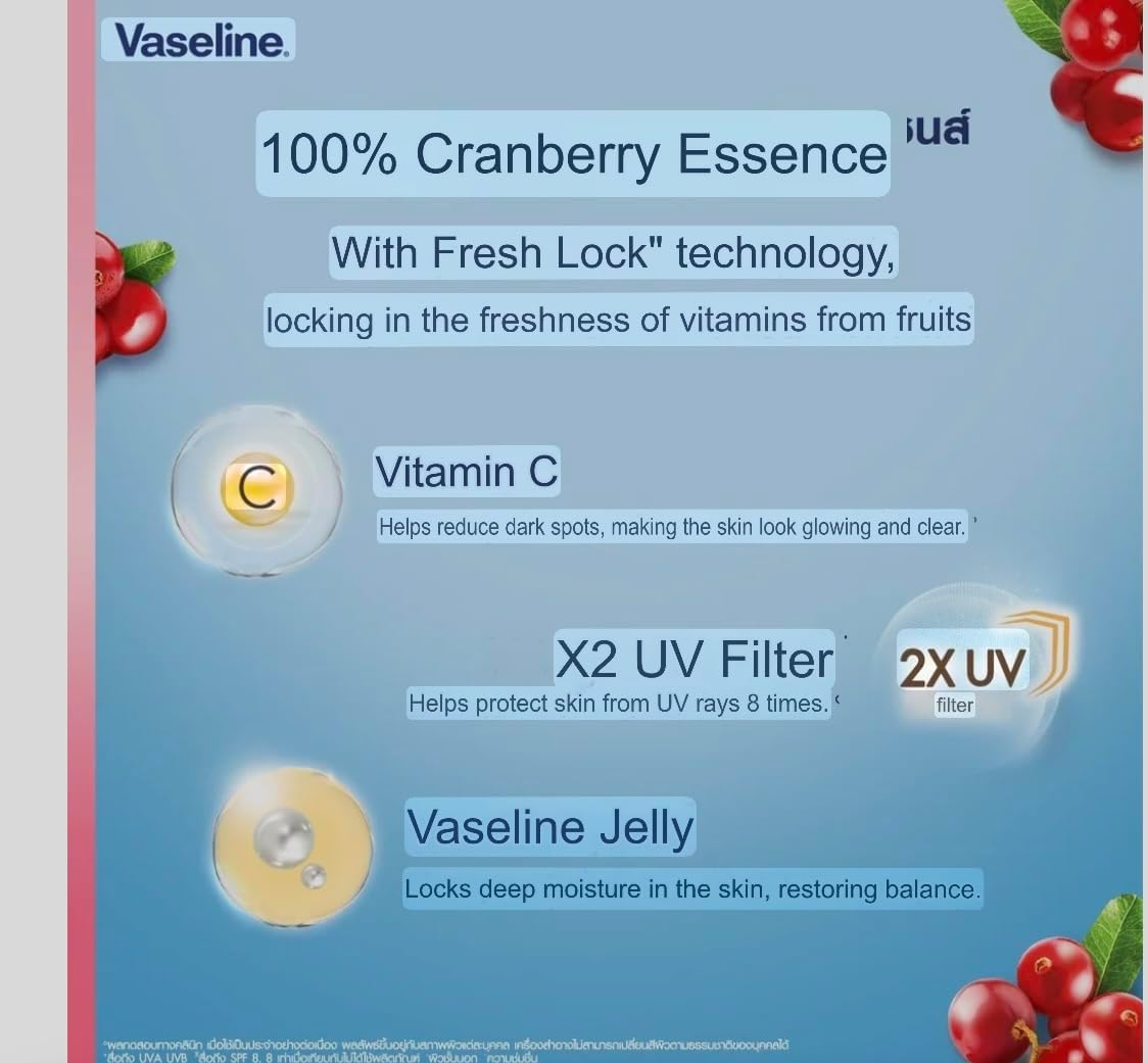 Vaseline Super Food Freshlock Cranberry Lotion 500ml