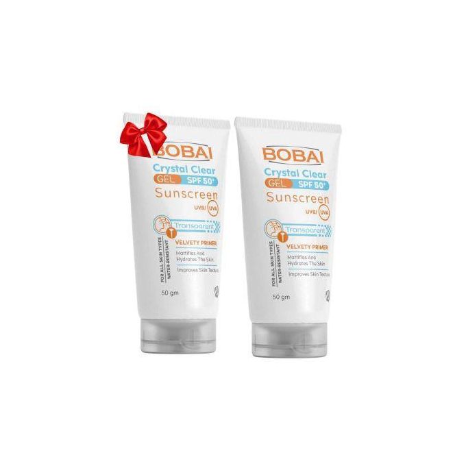 Bobai Crystal Clear Sunscreen Gel SPF 50 | Lightweight Face Sunscreen – 1+1 Free