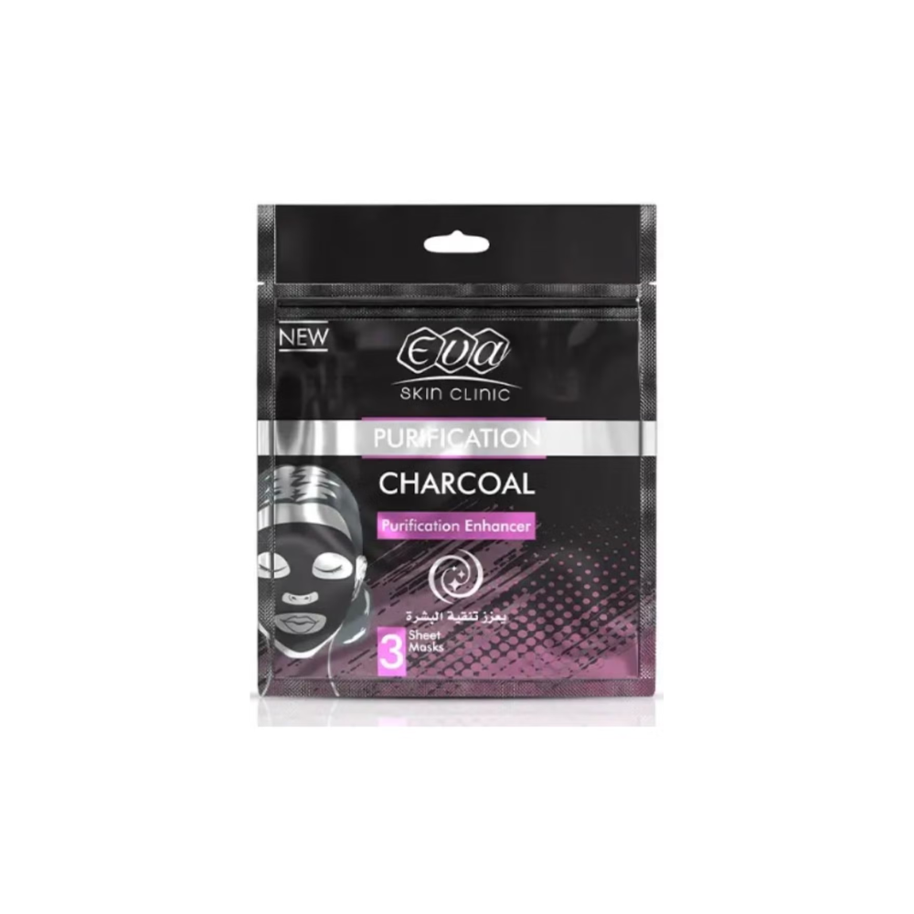 Eva Skin Clinic Charcoal Sheet Mask ( 3 Sheet Masks )