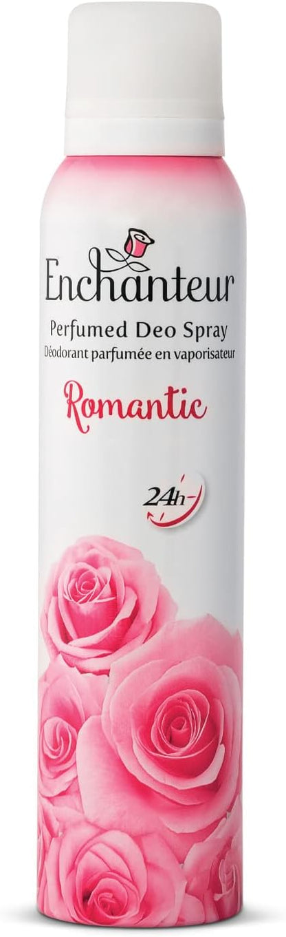 Enchanteur Romantic Perfumed Deo Spray 150ml | Floral Fragrance & Odor Protection