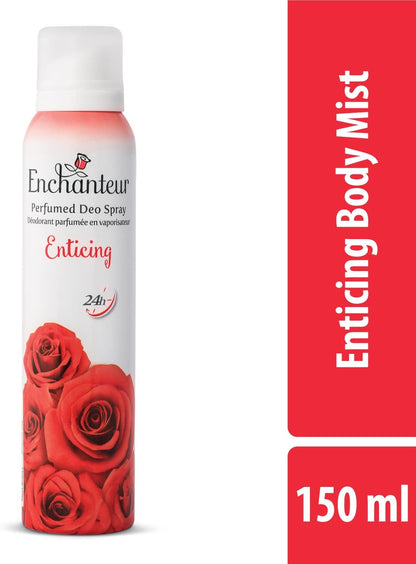 Enchanteur Enticing Perfumed Deo Spray 150ml | Floral Fragrance & Odor Protection