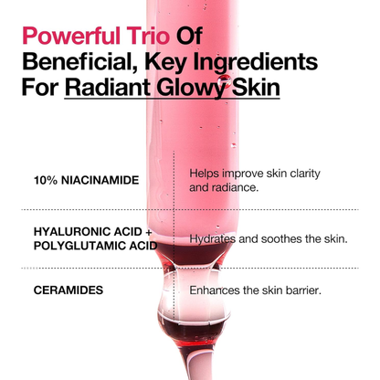 Anua Niacinamide 10% and TXA 4% dark spot correcting serum bottle for facial care with a sleek white label and dropper cap.