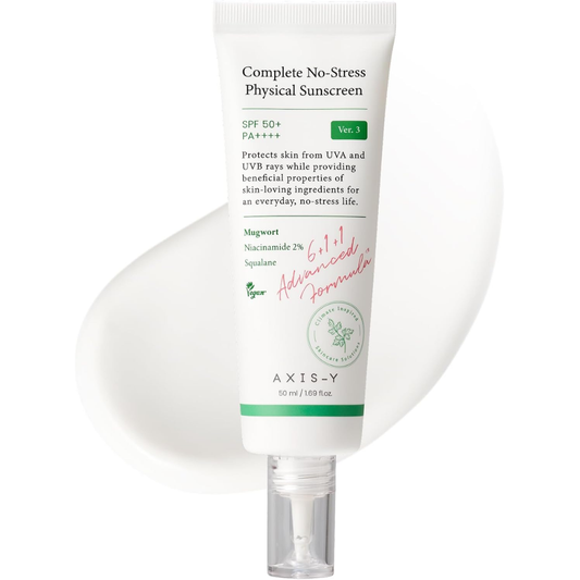 AXIS-Y Complete No-Stress Physical Sunscreen SPF 50+ PA 50ml | Mineral Sunscreen