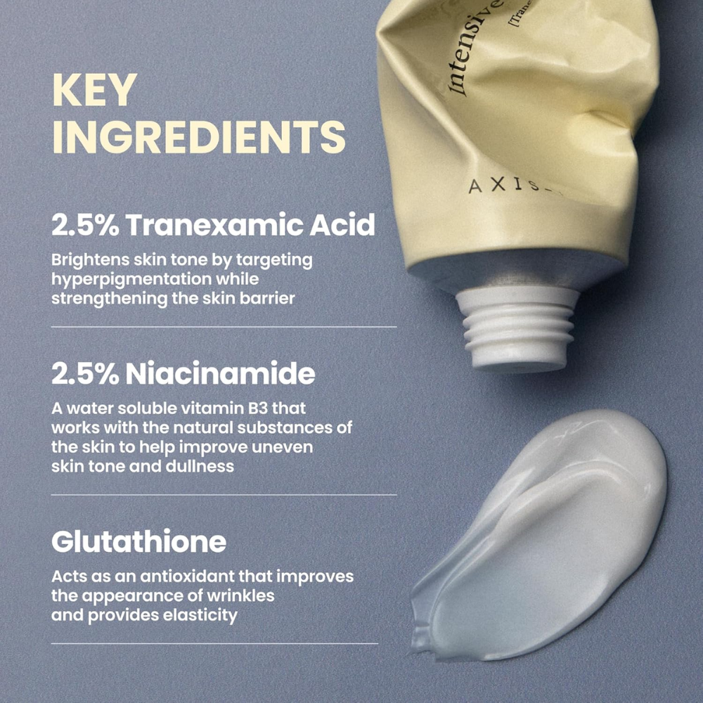 AXIS-Y TXA 2.5% Intensive Brightening Cream - Tranexamic Acid, Niacinamide & Glutathione for Hyperpigmentation & Dark Spot Concealer - Vegan Korean Skin Care Moisturizer Face Cream 50ml