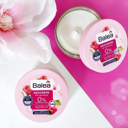 Balea Deodorant Cream with Baking Soda 50ml | Aluminum-Free Deodorant Cream with Raspberry & Magnolia Scent