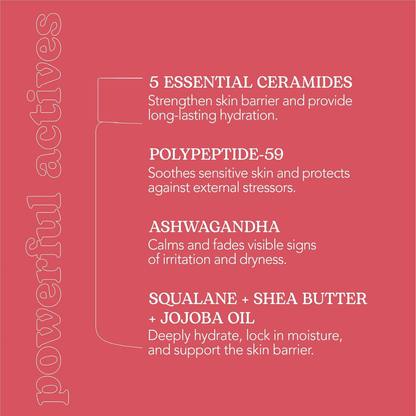 Beesline Adaptogen Barrier Cream 50ml | Ceramide Moisturizer for Dry, Sensitive Skin