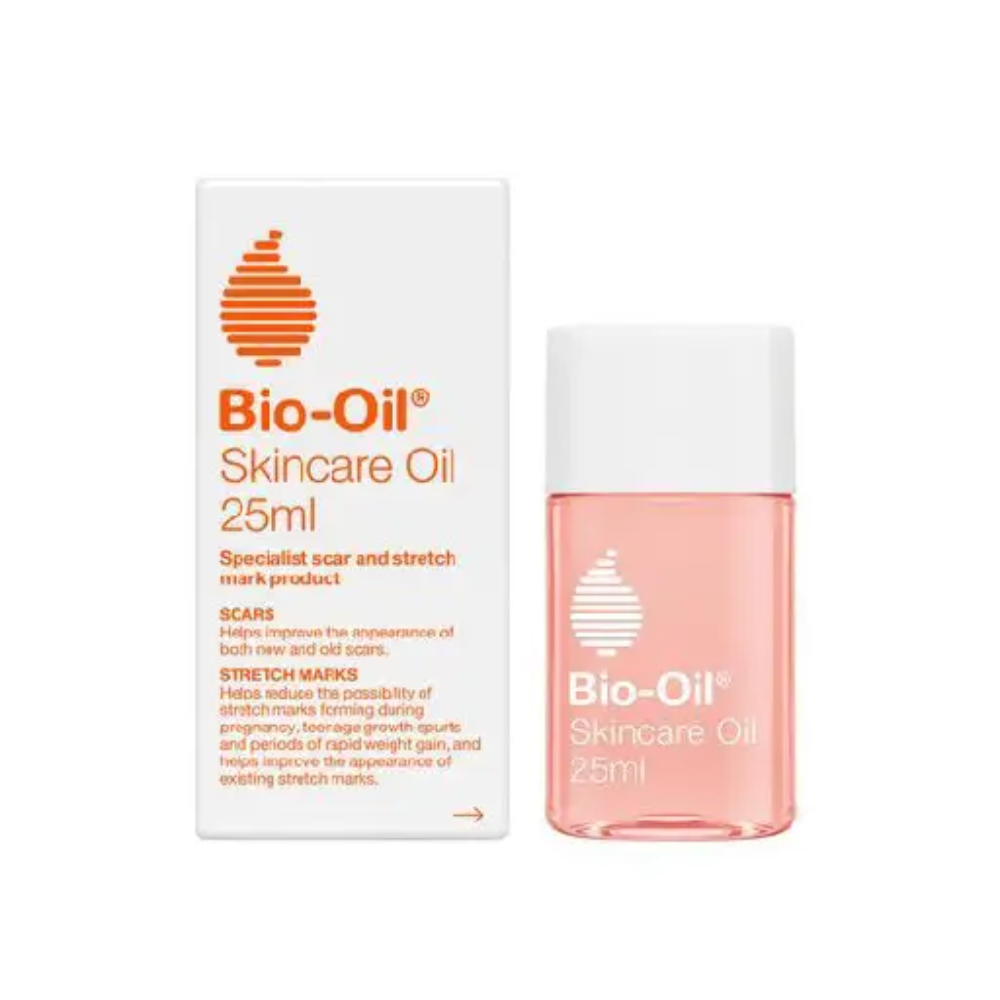 Bio-Oil Specialist Skincare Oil 25ml for facial care, featuring a clear bottle with the oil inside and a white cap.