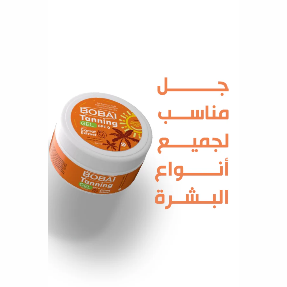Bobai Tanning Gel 300ml bottle, a body care product with a sleek design, used for sunless tanning and skin bronzing.