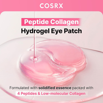 COSRX The Peptide Collagen Hydrogel Eye Patch 60 Patches | Peptide Eye Patches for Hydrated, Radiant Under-Eyes