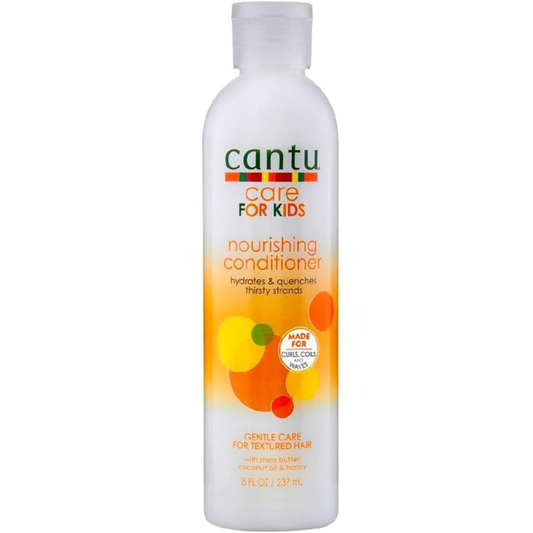 Cantu for Kids nourishing conditioner in 237ml bottle, gentle hair care product for children's hair care routine.