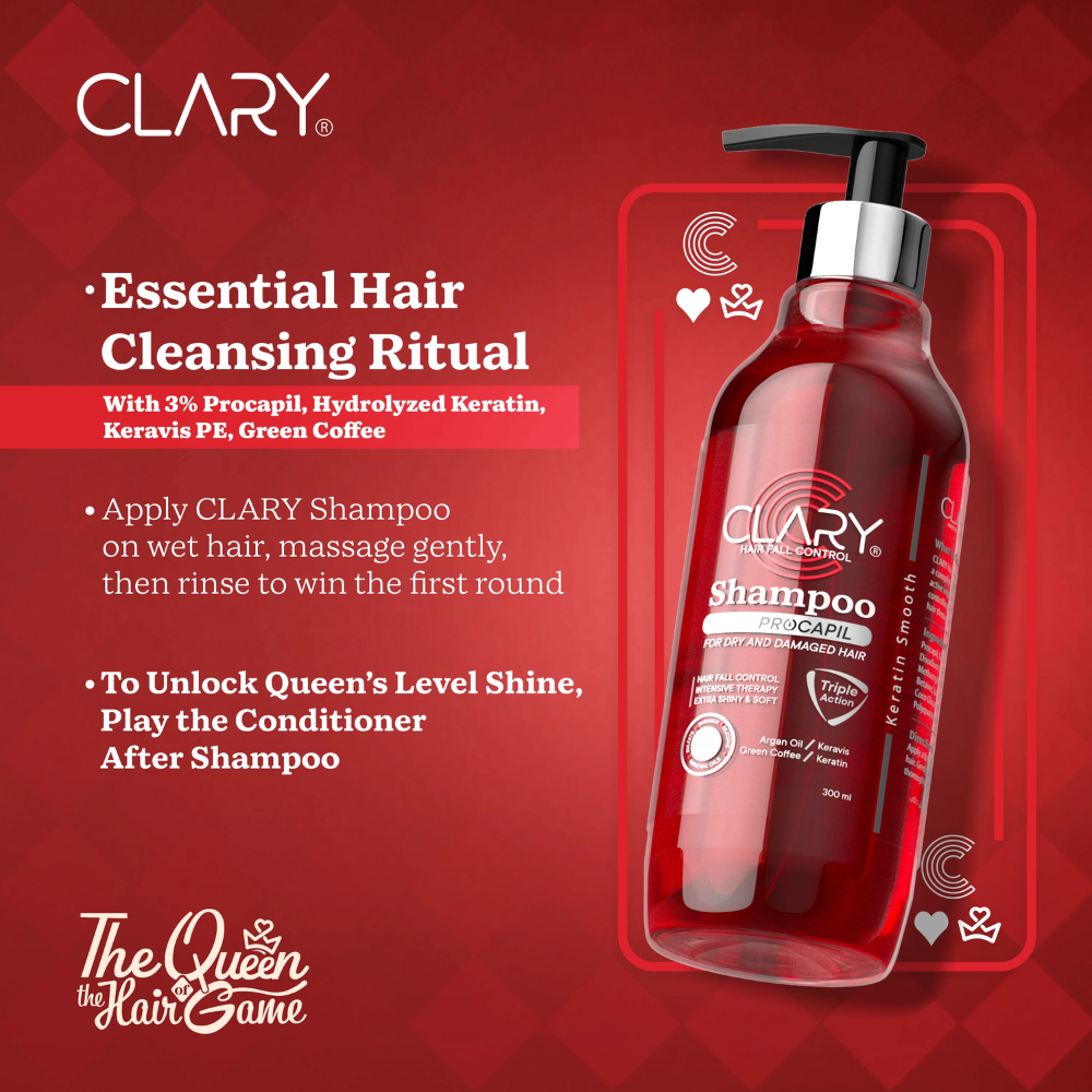 Clary hair shampoo  for dry and damaged hair 300ml - belamoon