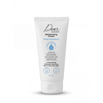Dear Hydration Moisturizing Cream for facial care, showing the 60g jar of nourishing skincare product.