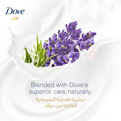 Dove Natural Shampoo Relaxing Ritual with lavender oil and rosemary extract, 600ml bottle for soothing hair care.