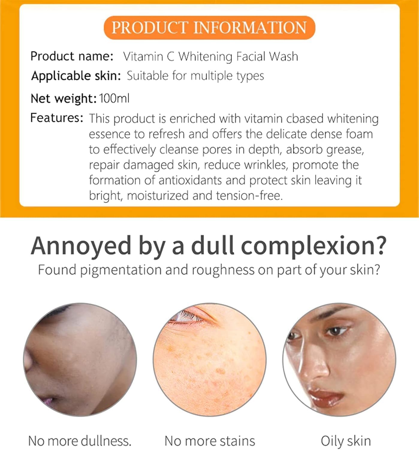 Disaar Vitamin C Whitening Facial Wash – 100ml