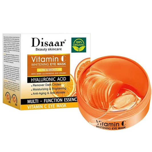 Disaar whitening eye mask 60pcs, soothing eye care product with cooling gel pads for brightening and reducing puffiness.