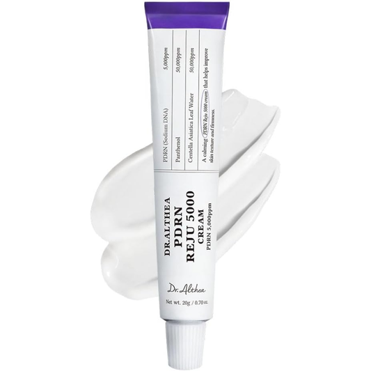 Dr. Althea PDRN 5000 Skin Repair Regenerating Cream in 20ml jar with clinical label, featuring ingredients like Panthenol and Centella Asiatica.