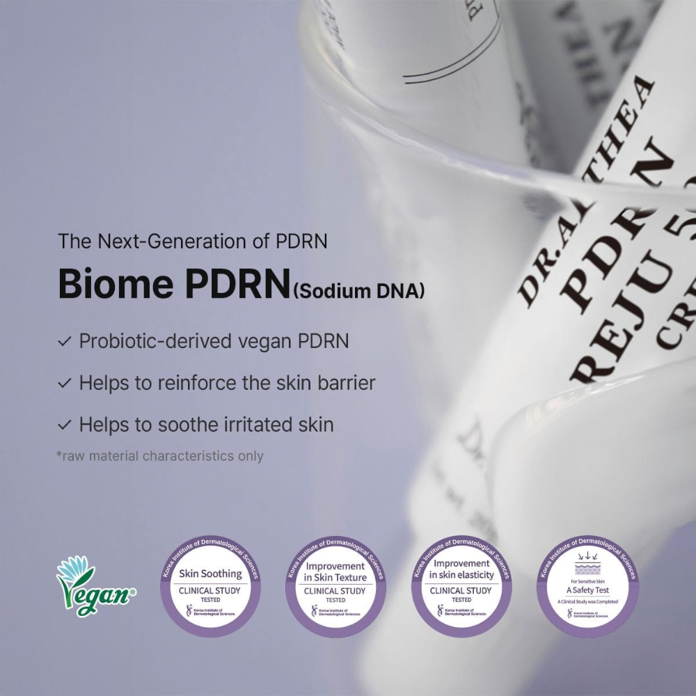 Dr. Althea PDRN 5000 Skin Repair Regenerating Cream in 20ml jar, featuring 5% Panthenol and Centella Asiatica for facial skin care.