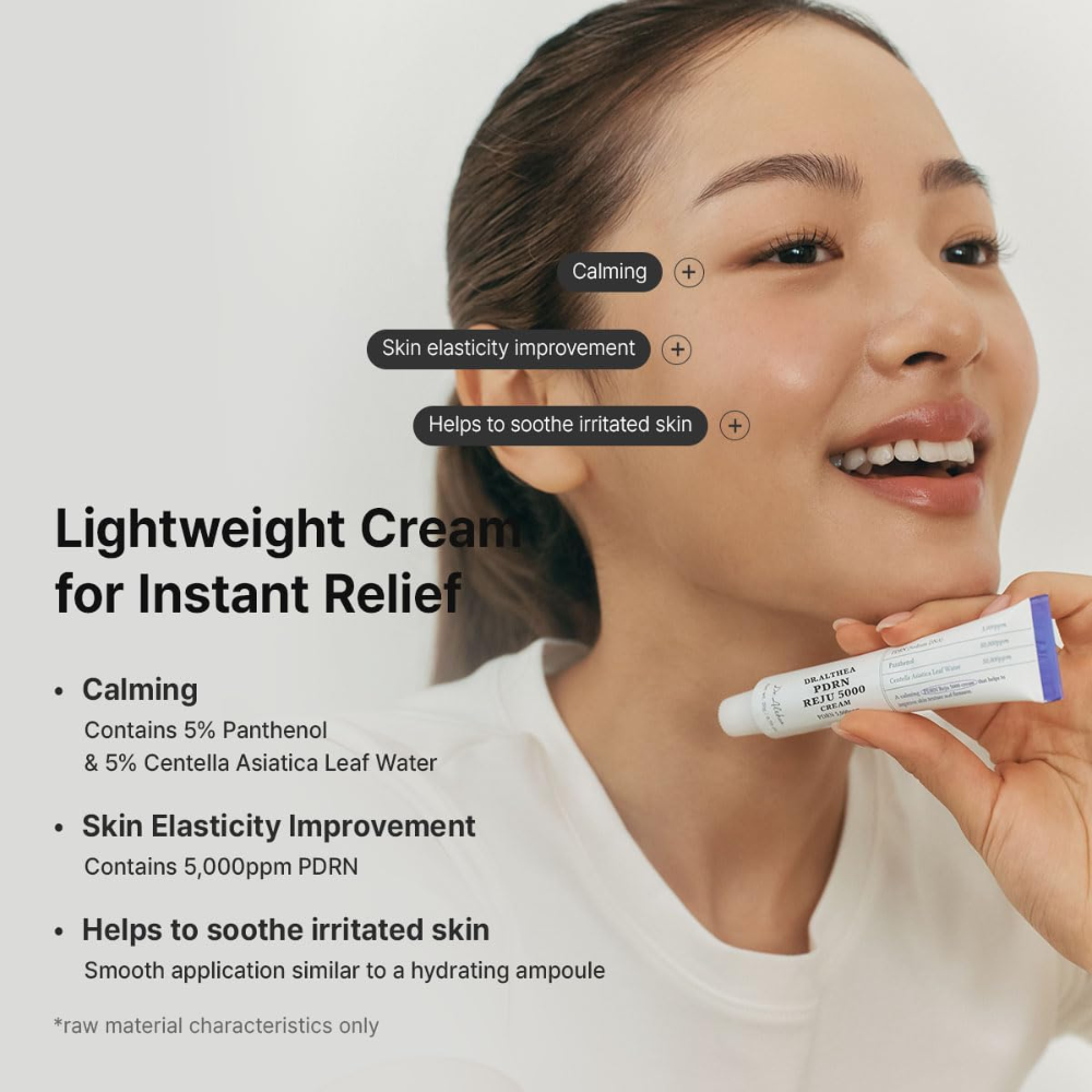 Dr. Althea PDRN 5000 Skin Repair Regenerating Cream jar with 20ml of facial care cream containing Panthenol and Centella Asiatica