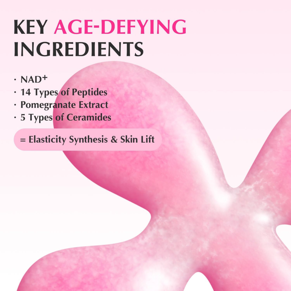 EQQUALBERRY NAD+ Peptide Boosting Smoothie Serum 30ml facial care bottle with a sleek design and vibrant label.