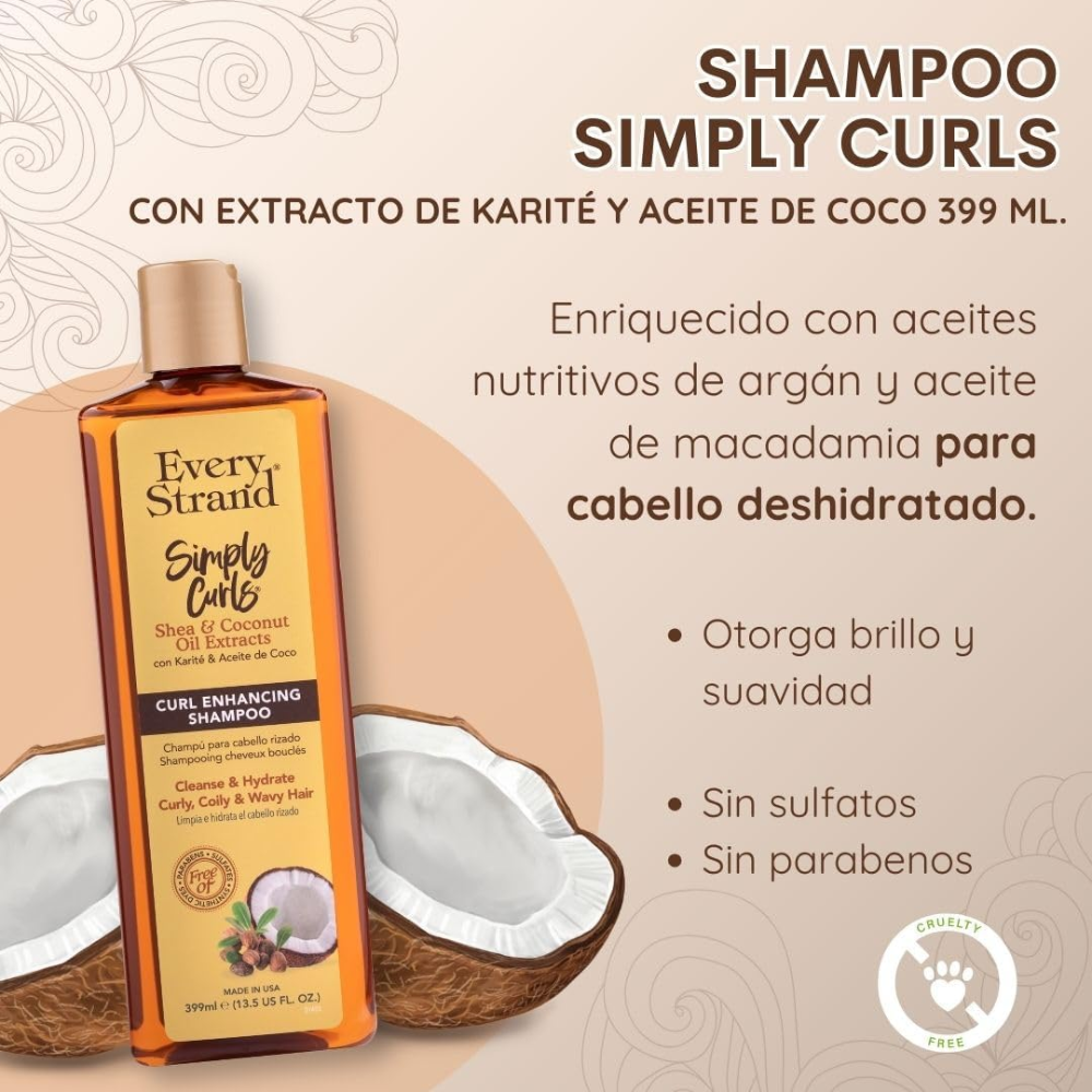 Every Strand Shampoo for curly hair with karite and coconut 399 ml