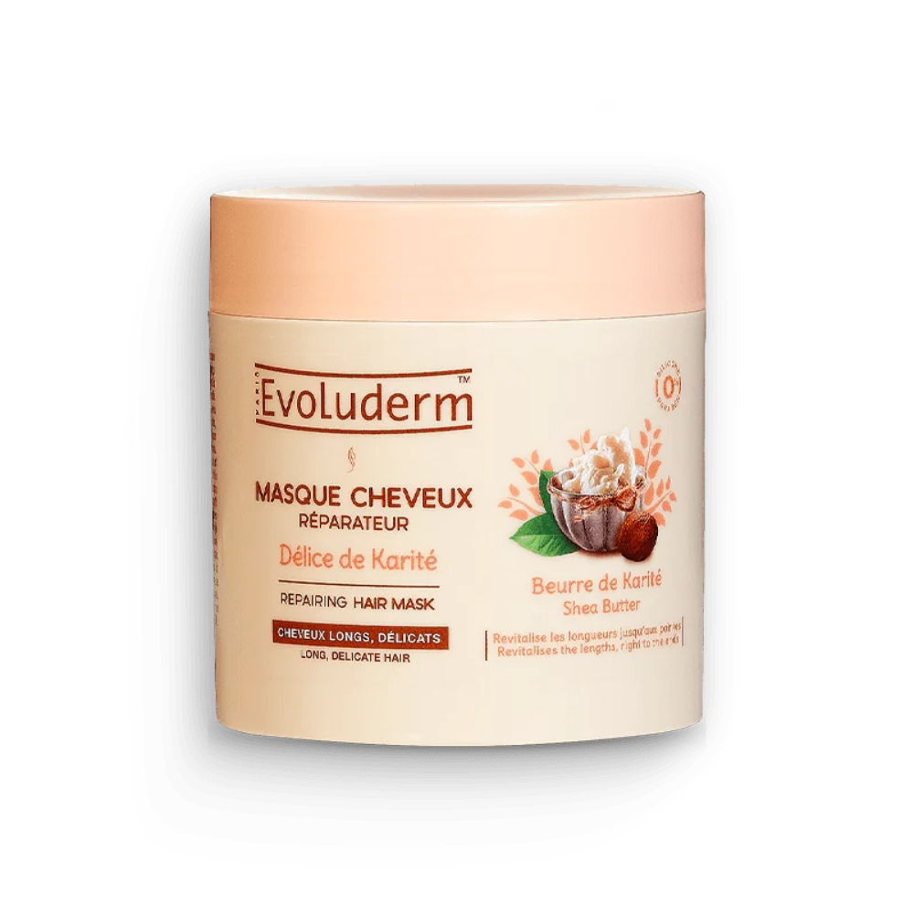 Evoluderm Délice de Karité Repairing Hair Mask 500ml | Nourishing Hair Mask for Long, Delicate Hair
