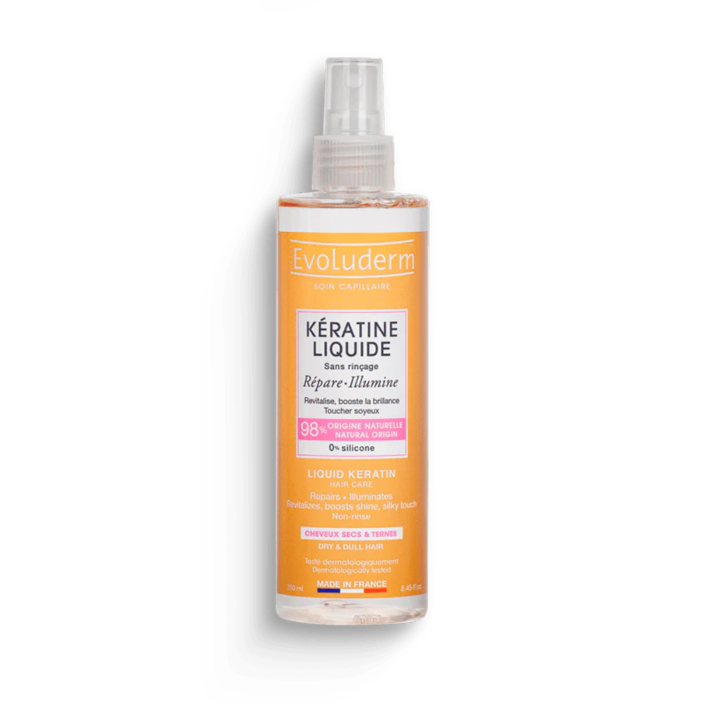 Evoluderm Liquid Keratin Hair Mist 250ml | Leave-In Treatment for Dry, Dull Hair