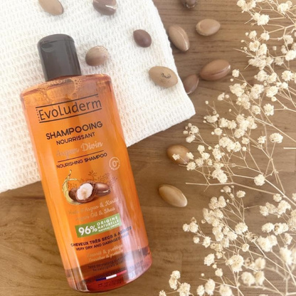 Evoluderm Amande Douce Nourishing Shampoo 400ml | Nourishing Shampoo for Very Dry, Damaged Hair
