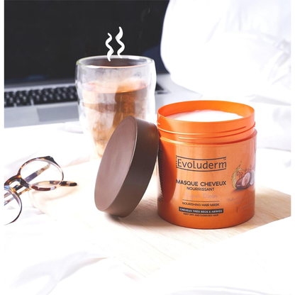 Evoluderm Argan Divin Nourishing Hair Mask 500ml | Hair Mask for Very Dry & Damaged Hair