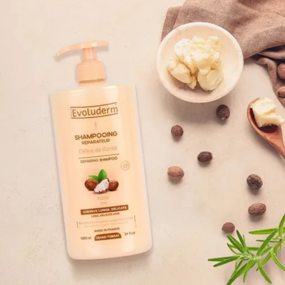 Evoluderm Délice de Karité Repairing Shampoo 400ml | Nourishing Shampoo for Long, Delicate Hair