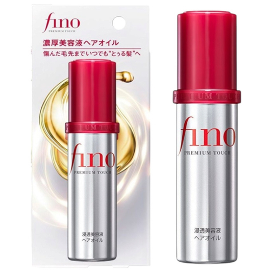 Shiseido Fino Premium Touch Hair Oil 70ml bottle with a sleek design, designed to nourish and smooth hair.