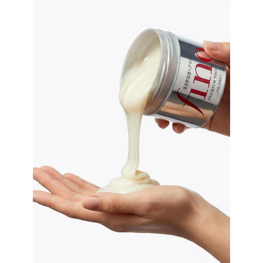 Fino Premium Touch Hair Mask 230g jar showing smooth, nourishing hair treatment for deep hydration and repair.