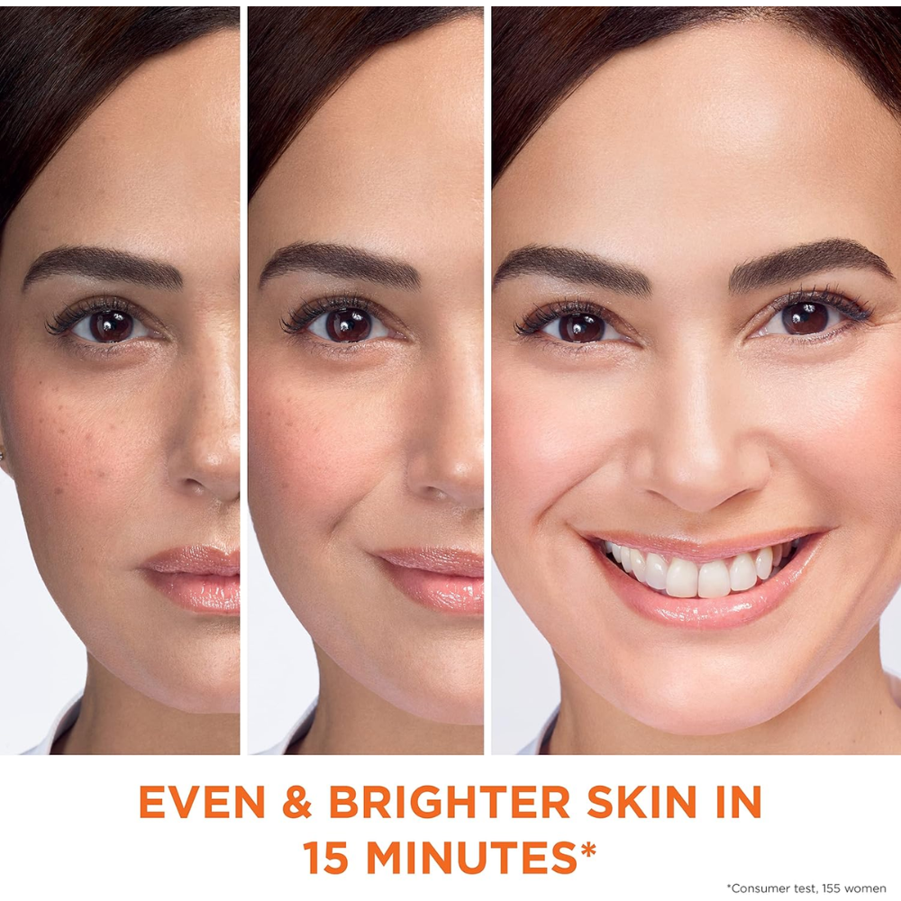 Garnier Fast Bright Mask in 28ml tube showing a smooth, brightening facial mask with Garnier branding on the packaging.