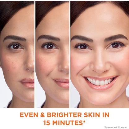 Garnier Fast Bright Mask in 28ml tube showing a smooth, brightening facial mask with Garnier branding on the packaging.