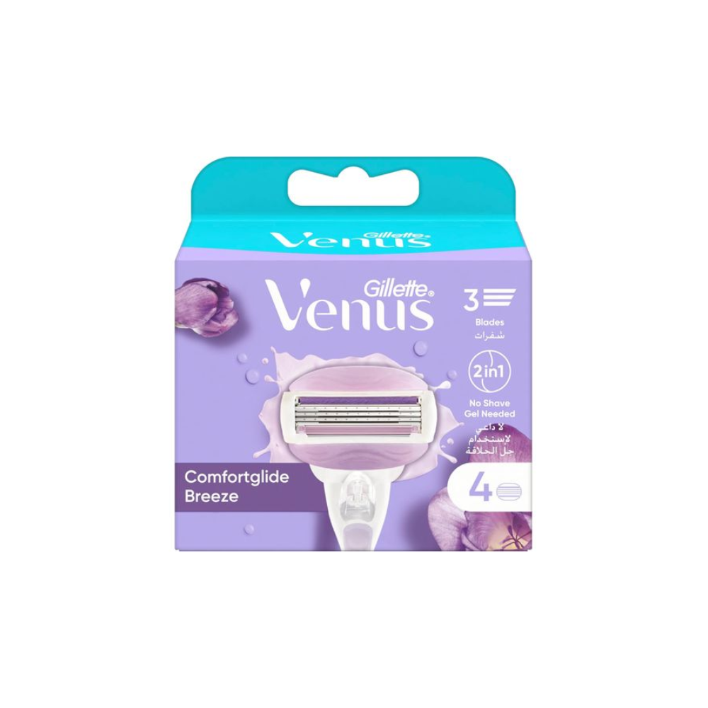 Gillette Venus ComfortGlide Breeze Blades Refills 3 Bladed, 4 Count