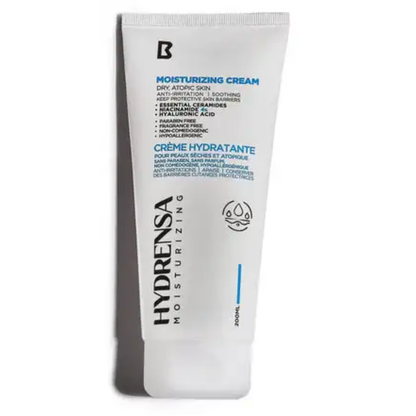 Hydrensa Moisturizing Cream 200ml jar with smooth texture, designed for facial hydration and skin nourishment.