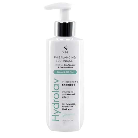 Hydrolav PH Balancing Shampoo 200 ML bottle with label, designed for hair care and scalp health.
