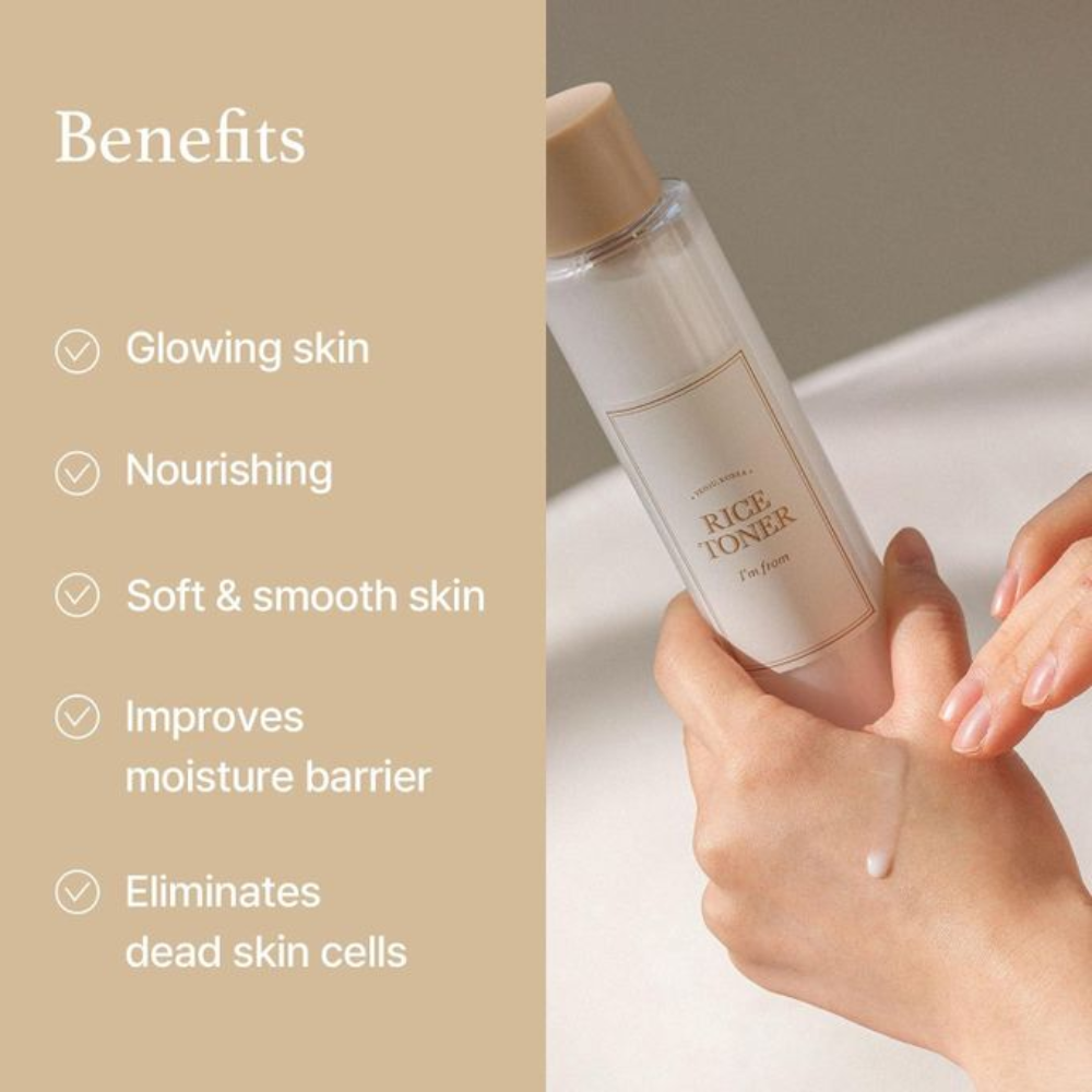 I'm From Rice Toner 150ml | Korean Rice Extract Toner for Hydration, Brightening & Skin Barrier Support