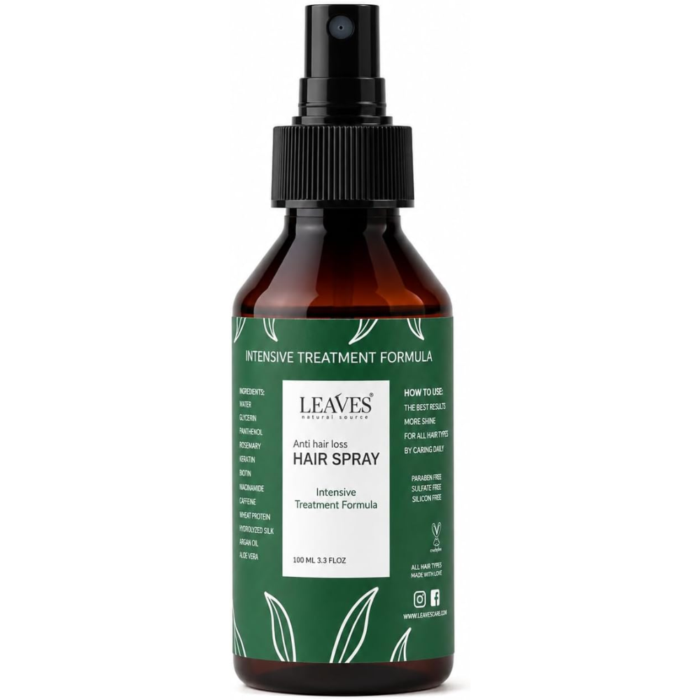 LEAVES Hair Growth Care Spray 60ml | Nourishing Scalp Treatment for Stronger & Fuller-Looking Hair