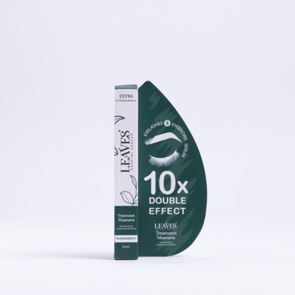 Leaves Extra Long & Volume Transparent Treatment Mascara with Procapil and Hyaluronic Acid for lash and eyebrow conditioning, 10ml.