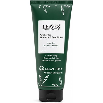 LEAVES Intensive Shampoo & Conditioner 250ml | 2-in-1 Nourishing Hair Cleanser for Stronger, Healthier-Looking Hair