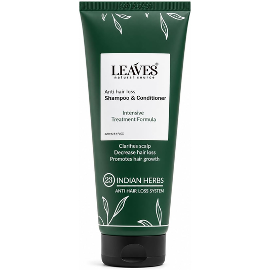 Leaves Intensive Shampoo and Conditioner 250ml bottle, nourishing 2-in-1 hair care for stronger, healthier-looking hair.