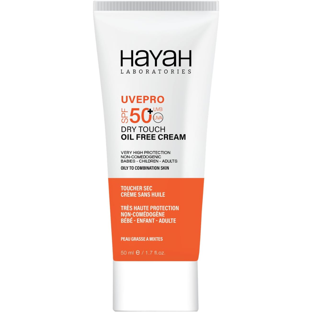 HAYAH Laboratories SPF 50+ Face Sunscreen Cream 50ml | Lightweight UVA/UVB Protection for Normal to Dry Skin