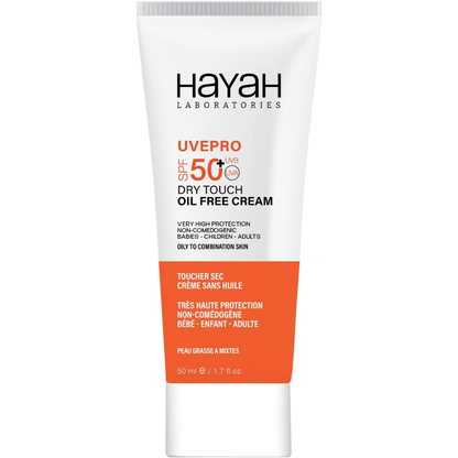 HAYAH Laboratories SPF 50+ Face Sunscreen Cream 50ml | Lightweight UVA/UVB Protection for Normal to Dry Skin