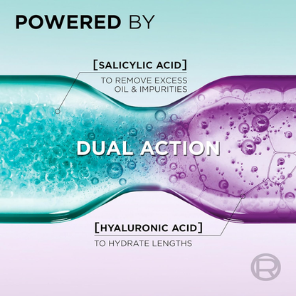 L’Oréal Paris Elvive Hyaluron Pure purifying shampoo bottle with white and blue packaging, 400ml size, for clean, refreshed hair.