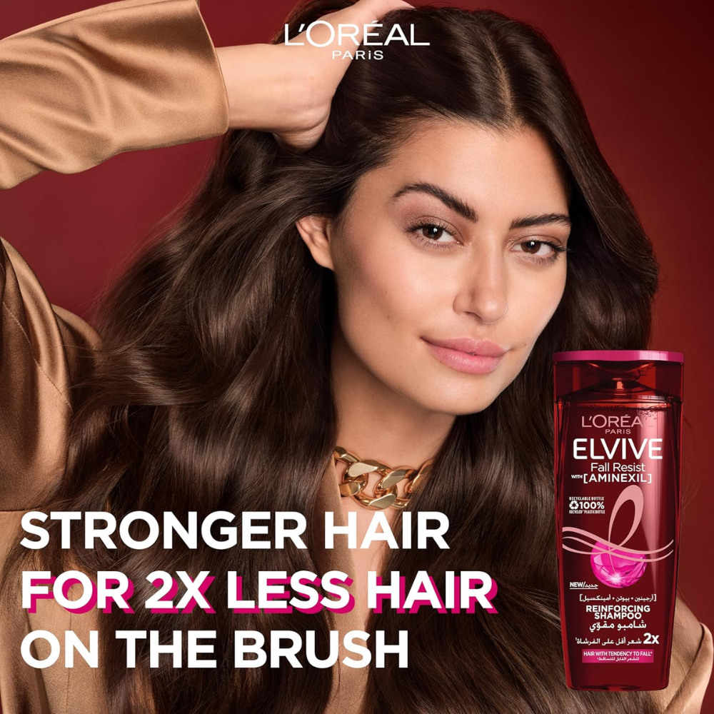 L'Oréal Paris Elvive Full Resist Reinforcing Shampoo bottle for strong, healthy hair in a 200ml size.